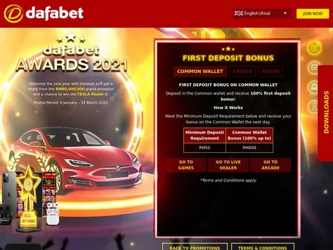 Dafabet Awards website preview