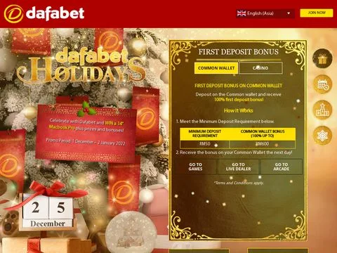 Dafabet Holidays website preview